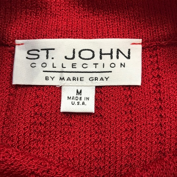 St. John Red Sweater Set - Picture 5 of 7